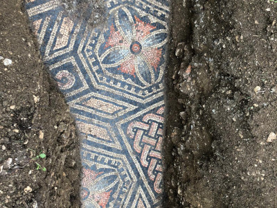 Roman Mosaic Floor Found Under a Vineyard in Italy
